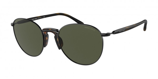 Giorgio Armani AR6129 Sunglasses, 300131 BLACK GREEN (BLACK)