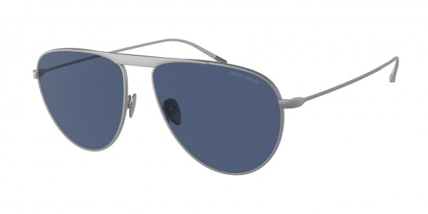 Giorgio Armani AR6131 Sunglasses, 300380 MATTE GUNMETAL DARK BLUE (GREY)