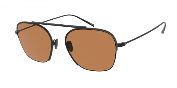 Giorgio Armani AR6124 Sunglasses, 300173 MATTE BLACK BROWN (BLACK)