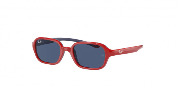 Ray-Ban Junior RJ9074S Sunglasses, 709380 RED ON RUBBER BLUE DARK BLUE (RED)