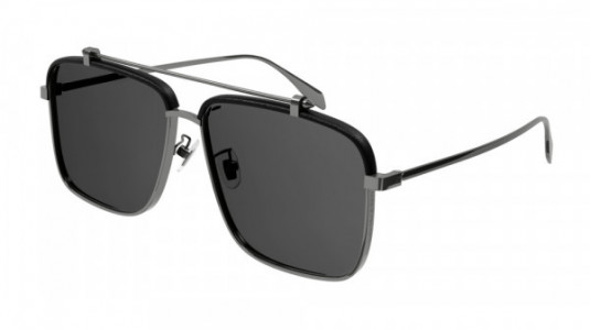 Alexander McQueen AM0336S Sunglasses, 001 - RUTHENIUM with GREY lenses