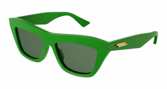 Bottega Veneta BV1121S Sunglasses, 005 - GREEN with GREEN lenses