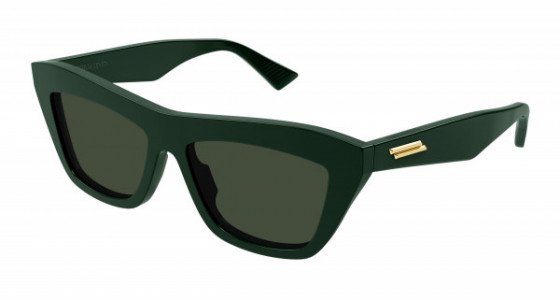 Bottega Veneta BV1121S Sunglasses, 007 - GREEN with GREEN lenses