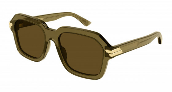 Bottega Veneta BV1123S Sunglasses, 004 - GREEN with BROWN lenses