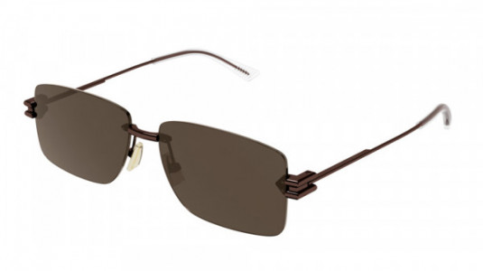 Bottega Veneta BV1126S Sunglasses, 004 - BROWN with BROWN lenses