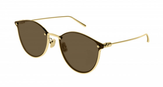 Boucheron BC0119S Sunglasses, 003 - GOLD with BROWN lenses