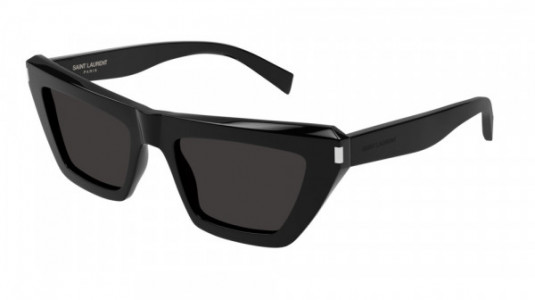 Saint Laurent SL 467 Sunglasses, 001 - BLACK with BLACK lenses