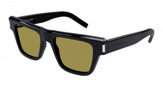 Saint Laurent SL 469 Sunglasses, 004 - BLACK with YELLOW lenses