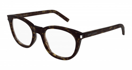 Saint Laurent SL 471 Eyeglasses, 002 - HAVANA with TRANSPARENT lenses