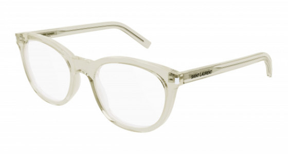 Saint Laurent SL 471 Eyeglasses, 004 - BEIGE with TRANSPARENT lenses