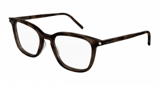 Saint Laurent SL 479 Eyeglasses, 002 - HAVANA with TRANSPARENT lenses