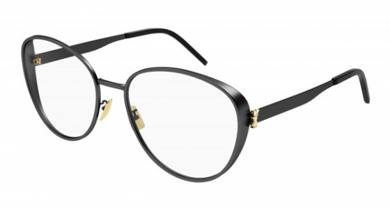 Saint Laurent SL M93 Eyeglasses, 003 - BLACK with TRANSPARENT lenses