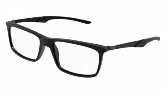 Puma PU0357O Eyeglasses, 001 - BLACK with TRANSPARENT lenses
