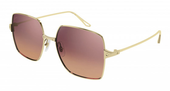 Cartier CT0297S Sunglasses, 003 - GOLD with RED lenses