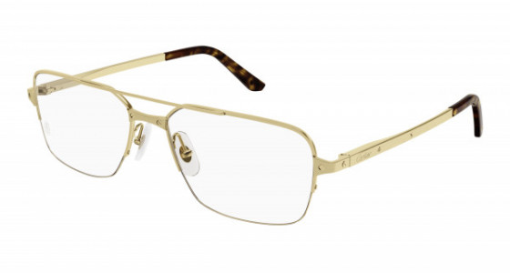 Cartier CT0308O Eyeglasses, 003 - GOLD with TRANSPARENT lenses