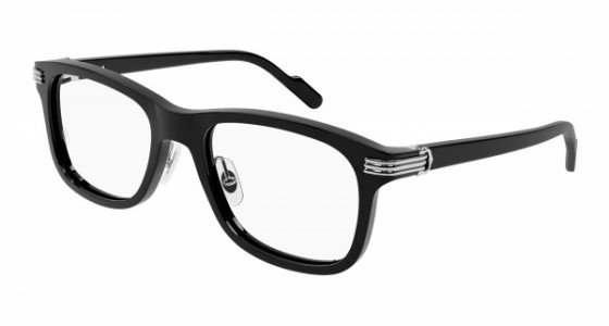 Cartier CT0313O Eyeglasses, 005 - BLACK with TRANSPARENT lenses