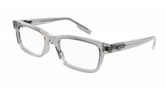 Montblanc MB0179O Eyeglasses, 004 - GREY with TRANSPARENT lenses