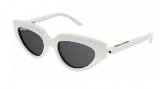 Balenciaga BB0159S Sunglasses, 003 - IVORY with GREY lenses