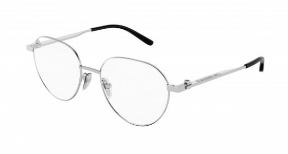 Balenciaga BB0168O Eyeglasses, 001 - SILVER with TRANSPARENT lenses