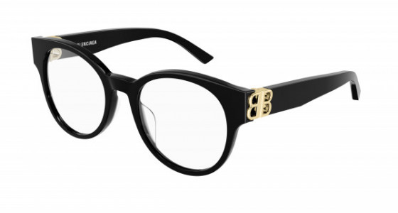 Balenciaga BB0173O Eyeglasses, 001 - BLACK with TRANSPARENT lenses