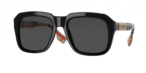 Burberry BE4350 ASTLEY Sunglasses, 395287 ASTLEY BLACK DARK GREY (BLACK)