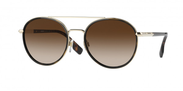 Burberry BE3131 IVY Sunglasses, 110913 IVY LIGHT GOLD BROWN GRADIENT (GOLD)