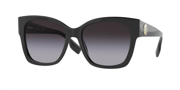 Burberry BE4345 RUTH Sunglasses, 30018G RUTH BLACK GREY GRADIENT (BLACK)