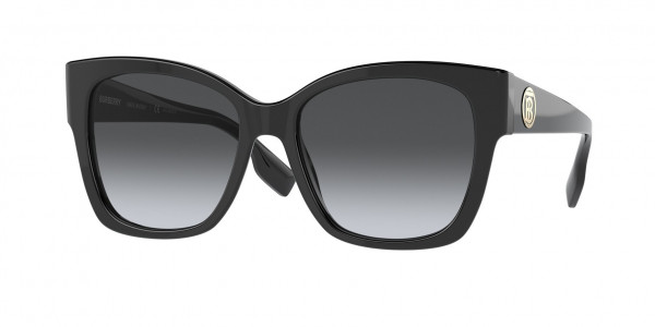Burberry BE4345 RUTH Sunglasses, 3001T3 RUTH BLACK GREY GRADIENT POLAR (BLACK)