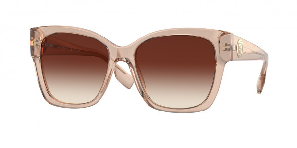 Burberry BE4345F RUTH Sunglasses, 335813 RUTH PEACH BROWN GRADIENT (PINK)