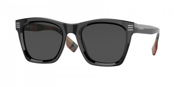 Burberry BE4348 COOPER Sunglasses, 377387 COOPER BLACK DARK GREY (BLACK)