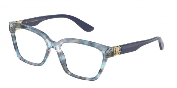 Dolce & Gabbana DG3343 Eyeglasses, 3320 HAVANA TRANSPARENT BLUE (BLUE)
