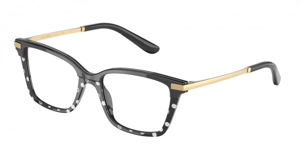 Dolce & Gabbana DG3345 Eyeglasses, 3316 BLACK/POIS (BLACK)