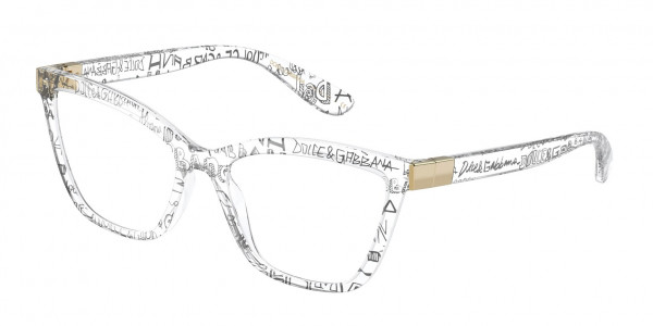Dolce & Gabbana DG5076 Eyeglasses, 3314 TRANSPARENT GRAFFITI (TRANSPARENT)