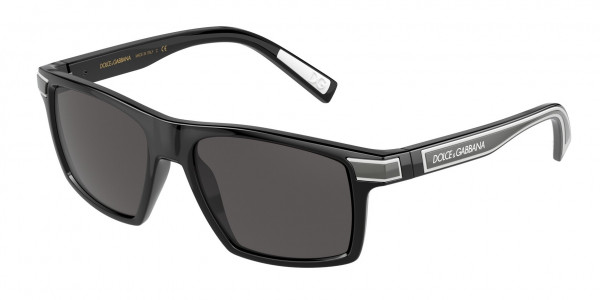 Dolce & Gabbana DG6160 Sunglasses, 501/87 BLACK DARK GREY (BLACK)