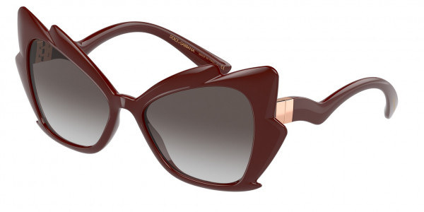 Dolce & Gabbana DG6166 Sunglasses, 32858G BORDEAUX LIGHT GREY GRADIENT B (RED)
