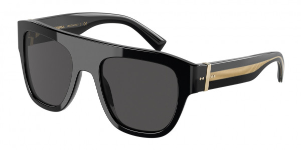 Dolce & Gabbana DG4398 Sunglasses, 501/87 BLACK DARK GREY (BLACK)