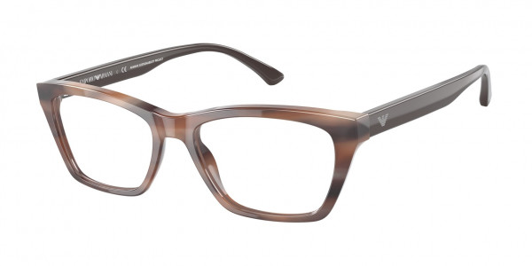 Emporio Armani EA3186F Eyeglasses, 5903 STRIPED BROWN (TORTOISE)