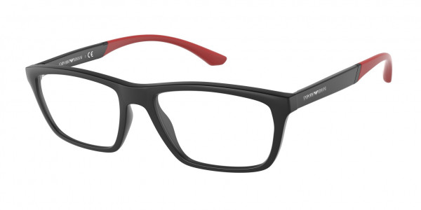 Emporio Armani EA3187F Eyeglasses, 5042 MATTE BLACK (BLACK)