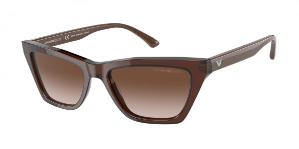 Emporio Armani EA4169F Sunglasses, 591013 TRANSPARENT BROWN GRADIENT BRO (BROWN)