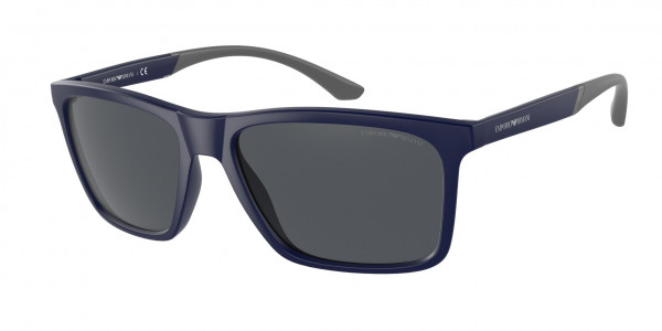 Emporio Armani EA4170 Sunglasses, 508887 MATTE BLUE DARK GREY (BLUE)