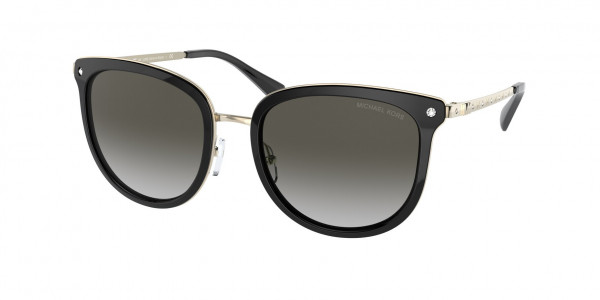 Michael Kors MK1099B ADRIANNA BRIGHT Sunglasses, 30058G ADRIANNA BRIGHT BLACK DARK GRE (BLACK)