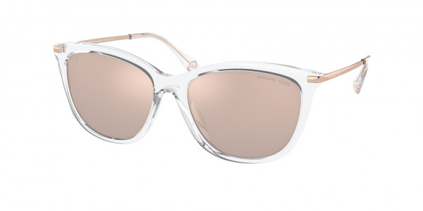 Michael Kors MK2150U DUBLIN Sunglasses, 3005M5 DUBLIN CLEAR ROSE GOLD POLAR (TRANSPARENT)