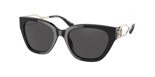 Michael Kors MK2154F LAKE COMO Sunglasses, 300587 LAKE COMO BLACK DARK GREY SOLI (BLACK)