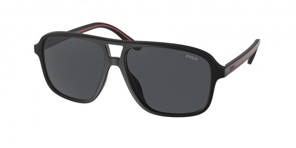 Polo PH4177U Sunglasses, 537587 MATTE BLACK DARK GREY (BLACK)