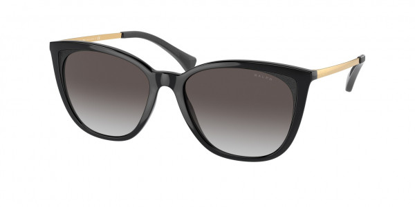 Ralph RA5280 Sunglasses, 50018G SHINY BLACK GRADIENT GREY (BLACK)