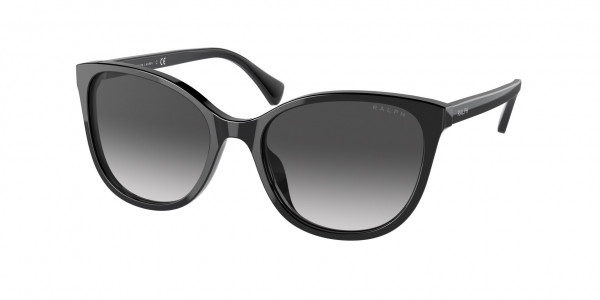 Ralph RA5282U Sunglasses, 50018G SHINY BLACK GRADIENT GREY (BLACK)