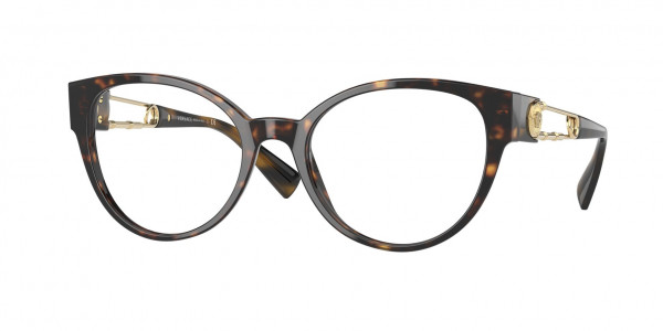Versace VE3307F Eyeglasses, 108 HAVANA (HAVANA)