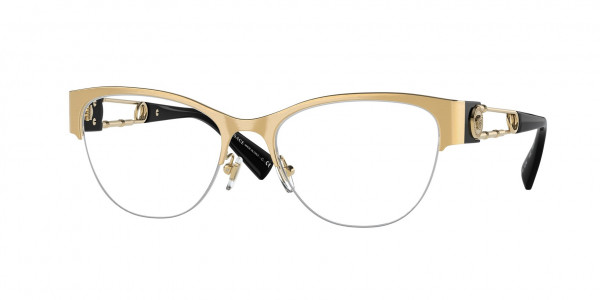 Versace VE1278 Eyeglasses, 1352 BRUSHED GOLD (GOLD)