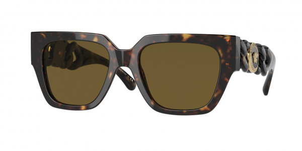 Versace VE4409 Sunglasses, 108/73 HAVANA DARK BROWN (TORTOISE)