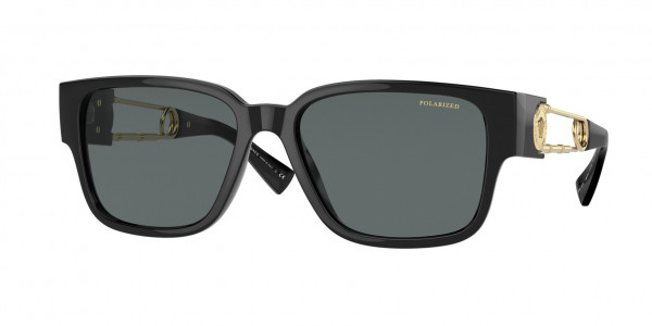 Versace VE4412 Sunglasses, GB1/81 BLACK DARK GREY POLAR (BLACK)
